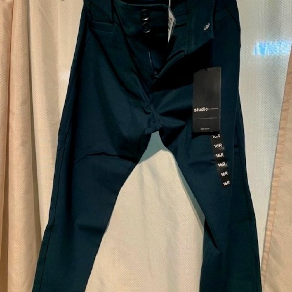 Studio Signature Premium Ponte Stretch Ankle Skinny Pant - Forest Green